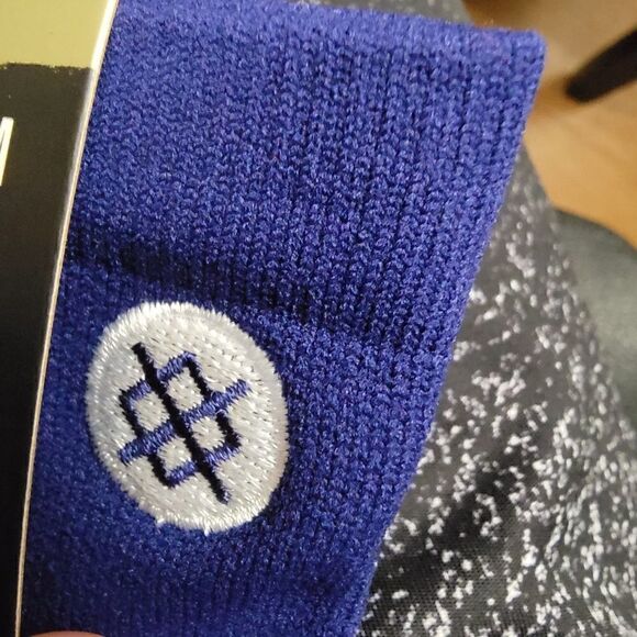 Stance Icon Sport Quarter Basketball Running Training Socks Royal Blue Black New - Picture 8 of 8